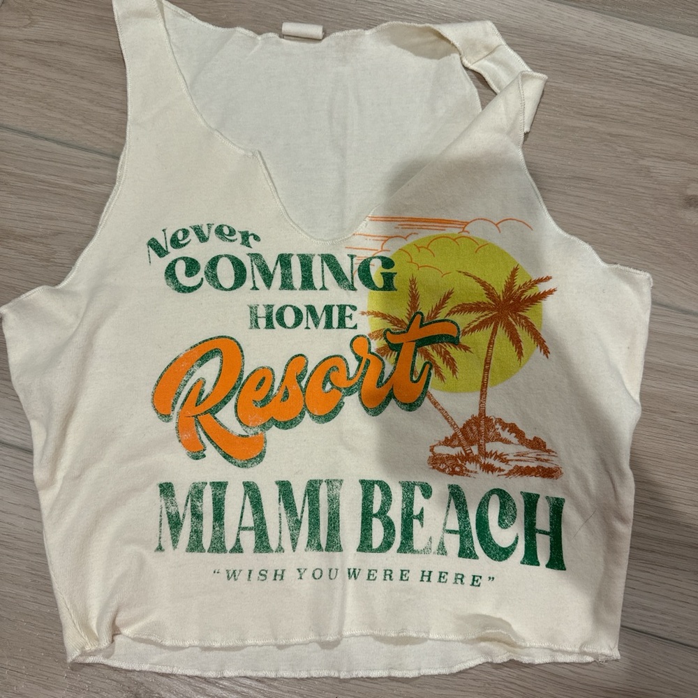 Vintage university of miami Graphic Tank Top tailgate, class, lounge cropped